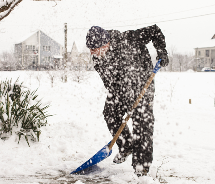Man shoveling snow 